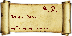 Moring Pongor névjegykártya